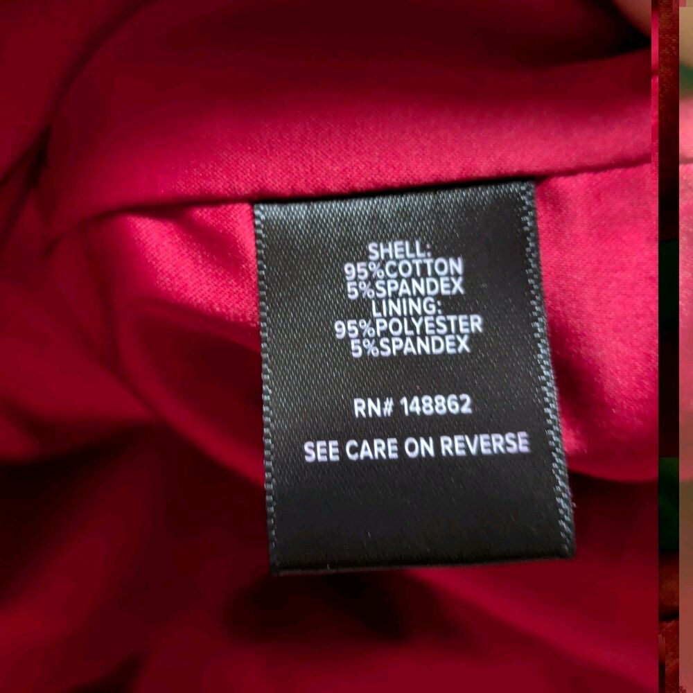 Torrid Women's Red Velvety Cotton Blend Bikers Moto Jacket Lined Plus Sz 1X NWT - Picture 6 of 6